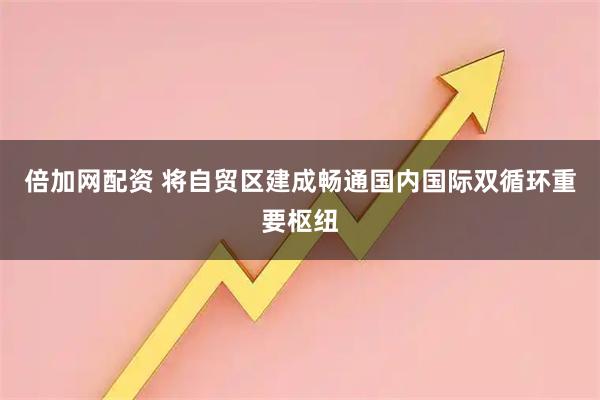 倍加网配资 将自贸区建成畅通国内国际双循环重要枢纽