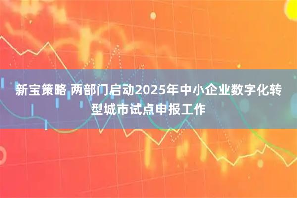 新宝策略 两部门启动2025年中小企业数字化转型城市试点申报工作