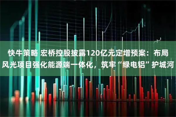 快牛策略 宏桥控股披露120亿元定增预案：布局风光项目强化能源端一体化，筑牢“绿电铝”护城河